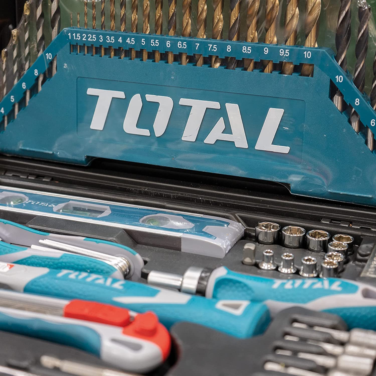 طقم عدة + رشاش دريل 120 قطعة TOTAL - Smart Hack