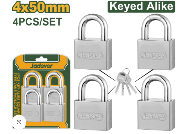 طقم أقفال ماستر 454، 40 ملم، 4 قطع من جادفير Jadever - Smart Hack