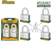 طقم أقفال ماستر مقاس 50 ملم، 4 قطع من جادايفر Jadever - Smart Hack
