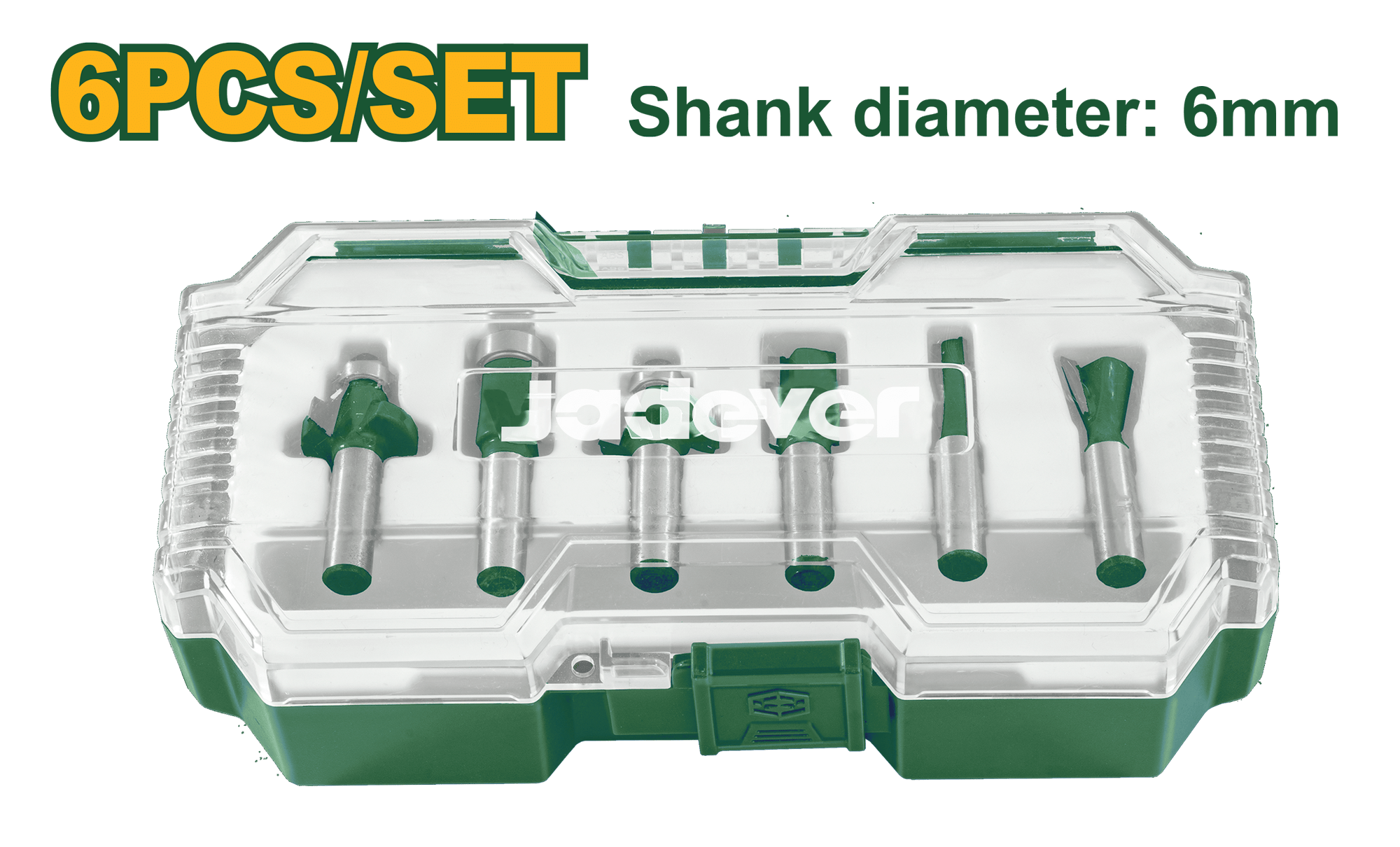 طقم بتات كهربائية JADEVER 6 قطع لنجارة دقيقة مع عمود 6 مم - Smart Hack