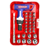 طقم لقم مفك مكون من 31 قطعه مع يد EMTOP EBST03102 - Smart Hack
