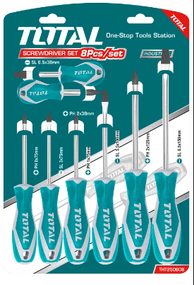 طقم مفكات 8 قطع من TOTAL - Smart Hack