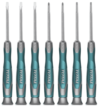 طقم مفكات الكتروني 7 قطع من TOTAL - Smart Hack