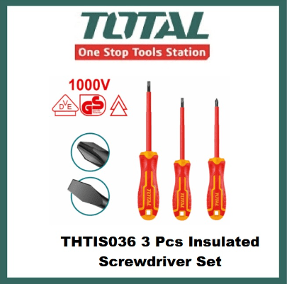 طقم مفكات معزول 3 قطع من TOTAL - Smart Hack