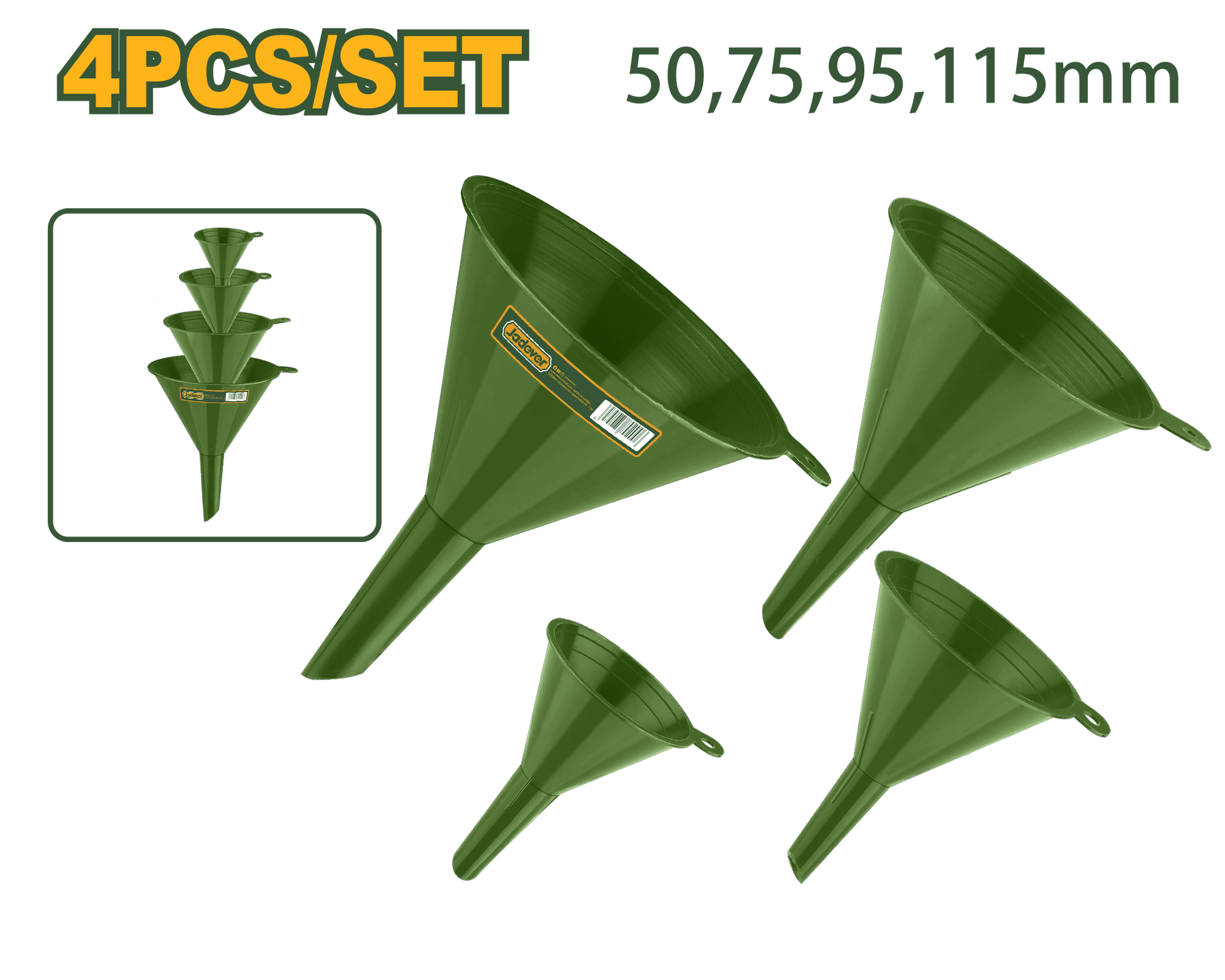 طقم محقان بلاستيك 4 قطع من جادايفر - Jadever - Smart Hack