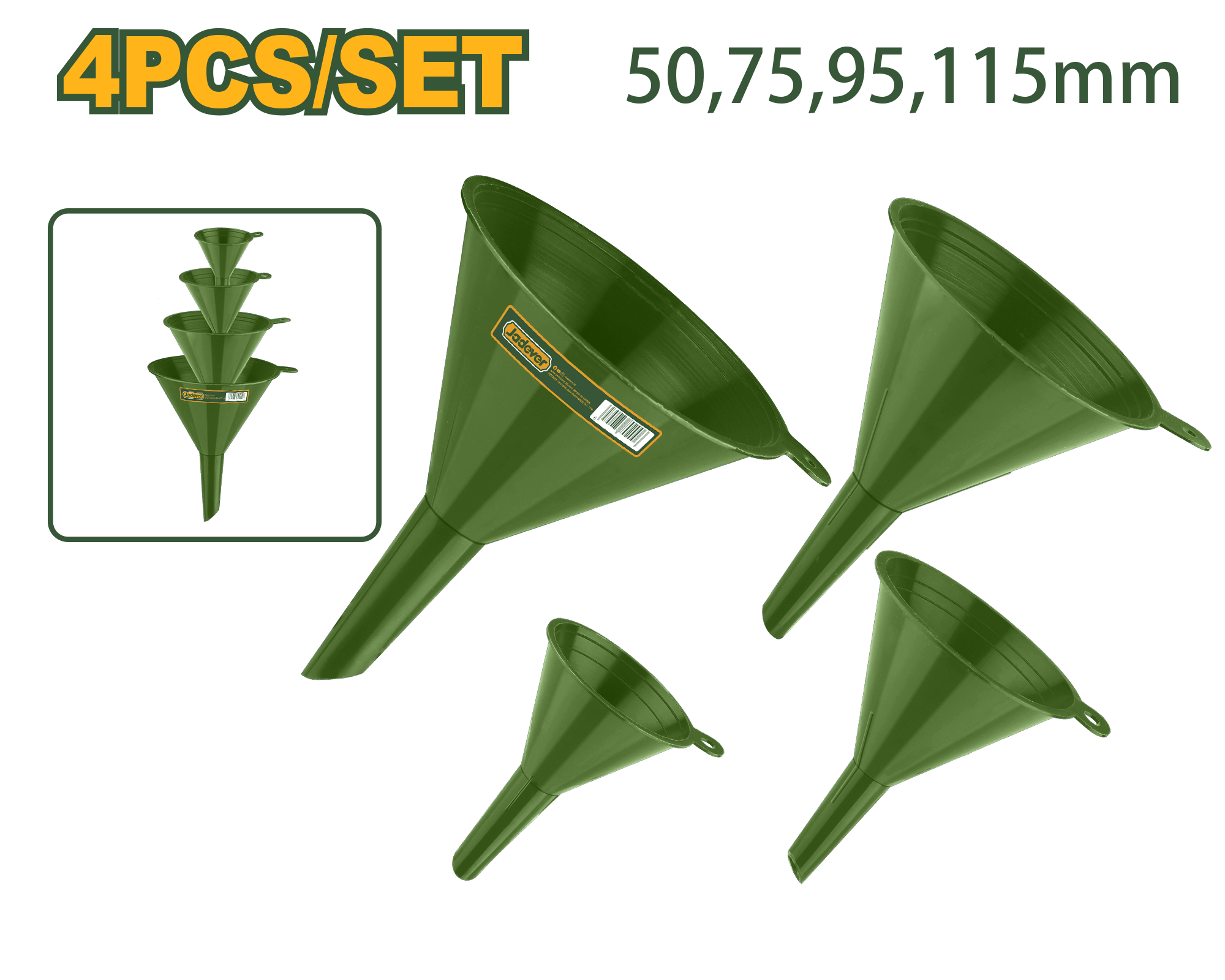 طقم محقان بلاستيك 4 قطع من جادايفر - Jadever - Smart Hack