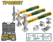 طقم مطارق و دوللي إصلاح هياكل السيارات مكون من 7 قطع بمقابض خشب من JADEVER - Smart Hack