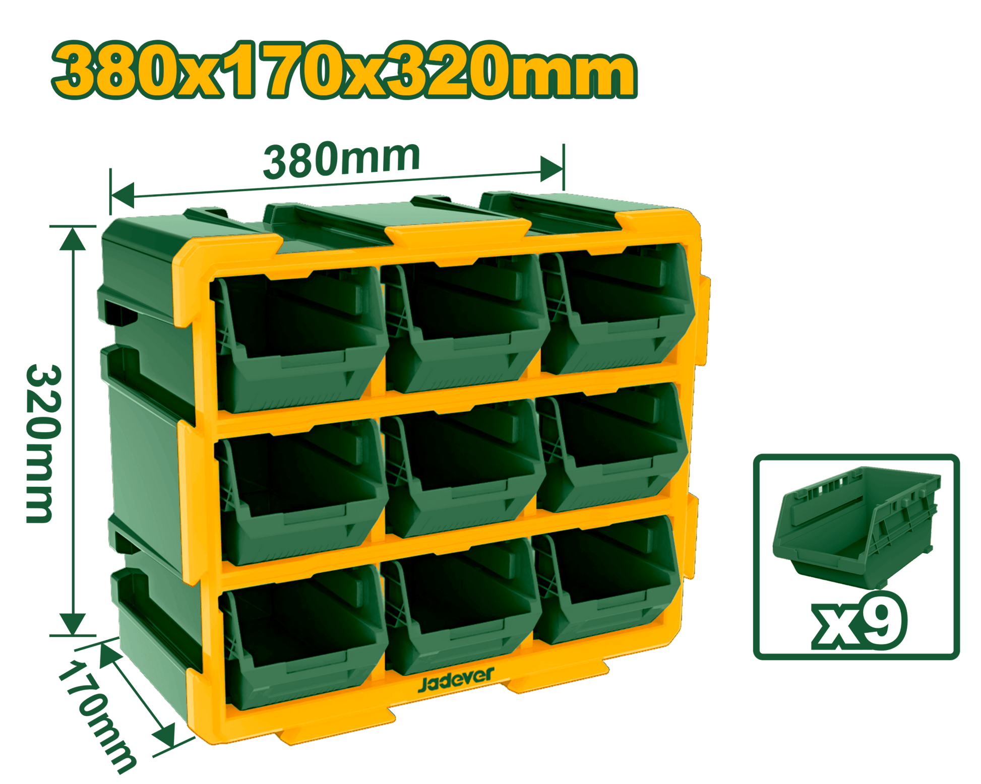 طقم وحدة علب تخزين وبراغي 9 قطع من جادايفر Jadver - Smart Hack