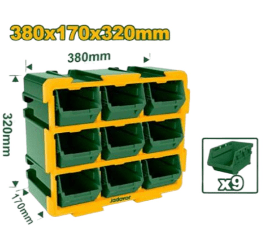 طقم وحدة علب تخزين وبراغي 9 قطع من جادايفر Jadver - Smart Hack