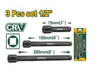 طقم وصلات بوكس اسود 1/2 " 3 قطع من جادايفر Jadver - Smart Hack