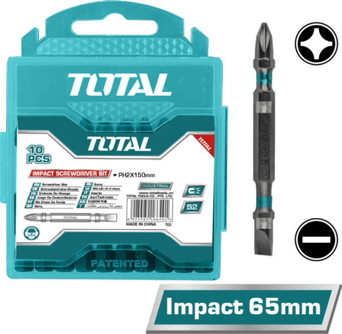 طقم راسيات دريل مجوز اسود من Total - Smart Hack