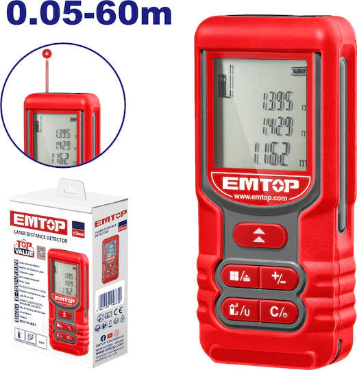 متر ليزر 60 متر  EMTOP EMDL1516